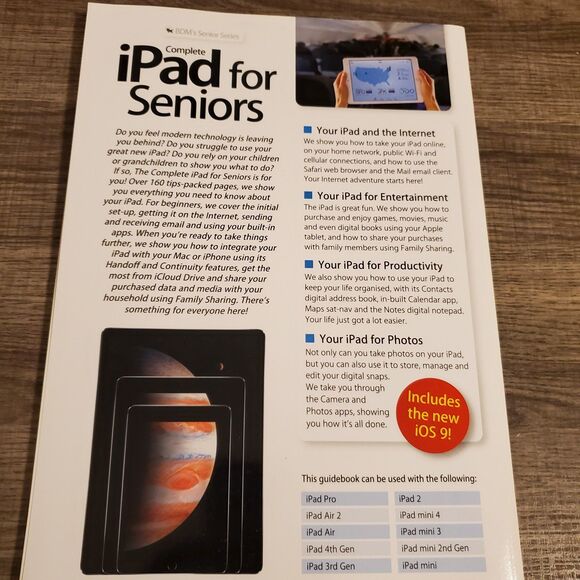 Ipad for seniors paperback book - Picture 3 of 5